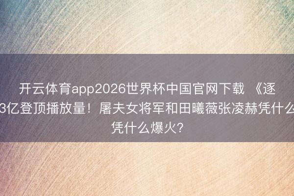 开云体育app2026世界杯中国官网下载 《逐玉》33亿登顶播放量！屠夫女将军和田曦薇张凌赫凭什么爆火？
